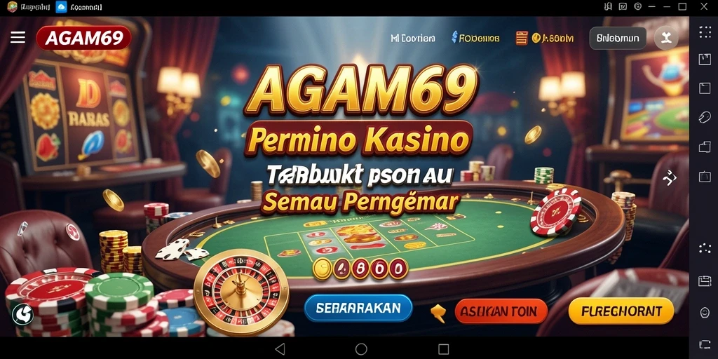 Tampilan gameplay AGAM69 dengan berbagai permainan Kasino yang seru.