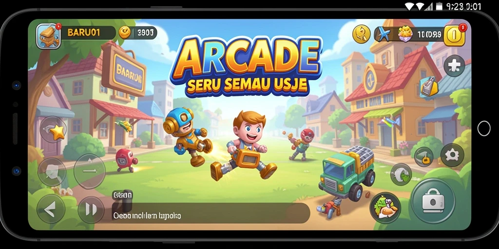 Tampilan permainan seru dari BARU01 dengan tantangan yang mengasyikkan.