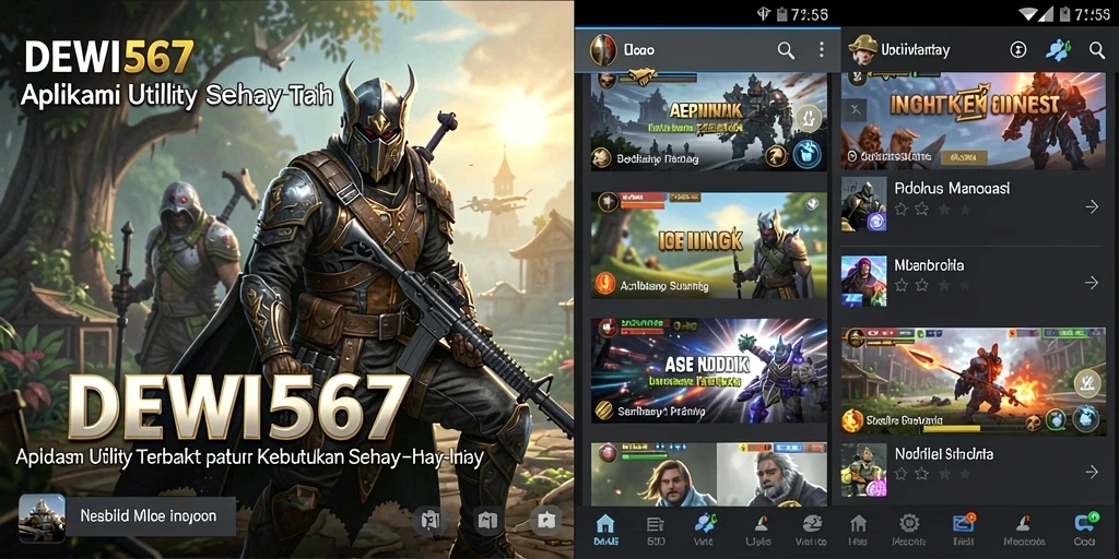 Screenshot utama DEWI567 menunjukkan antarmuka aplikasi Utility yang bersih dan fungsional.