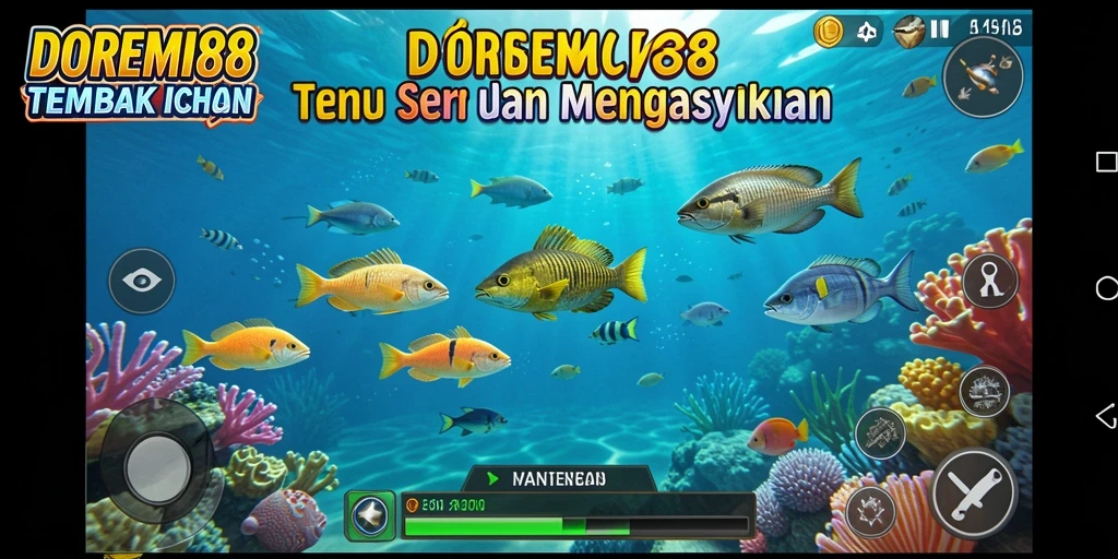 Tampilan gameplay DOREMI88 dengan aksi tembak ikan yang menarik.