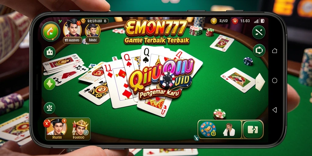 Tampilan screenshot EMON777 yang menampilkan keseruan permainan QiuQiu.