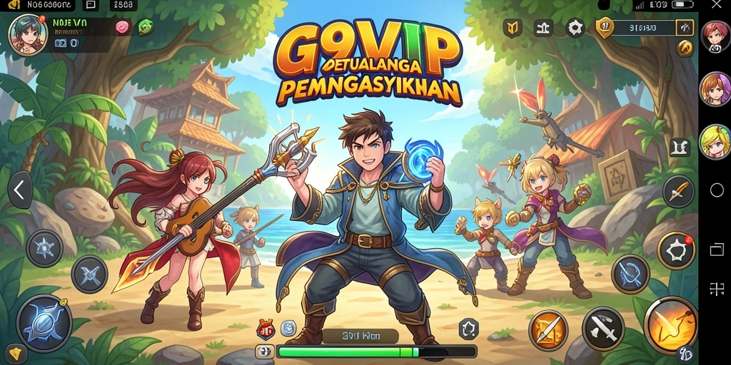 Gameplay G9VIP yang penuh aksi dan petualangan anime.