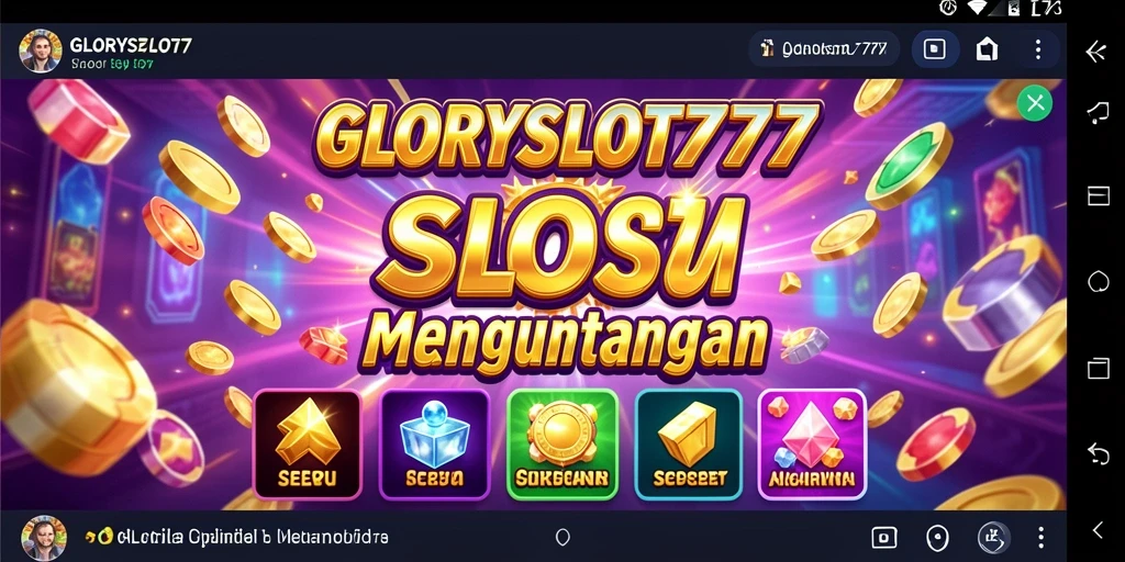 Screenshot gameplay GLORYSLOT777 dengan tema slot yang menarik.