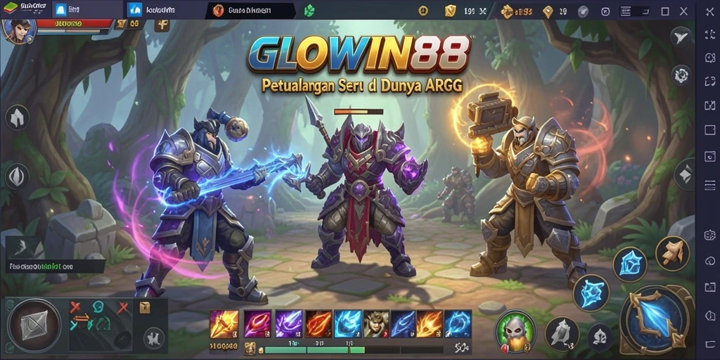 Tampilan utama gameplay GLOWIN88 dalam aksi ARPG yang mendebarkan.