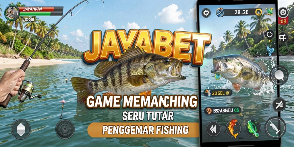 Screenshot gameplay JAYABET menunjukkan pengalaman memancing yang mendebarkan.