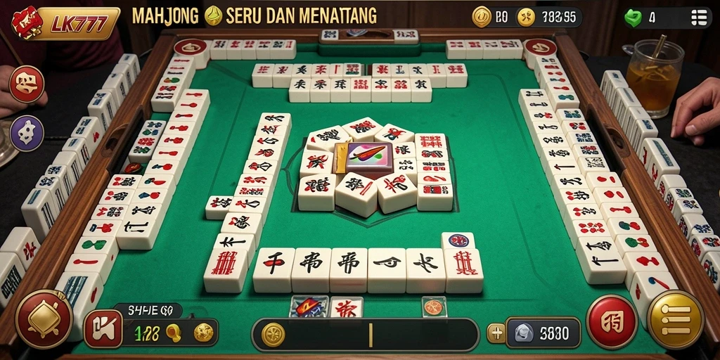 Tangkapan layar LK777 menunjukkan gameplay Mahjong yang seru dan menantang.