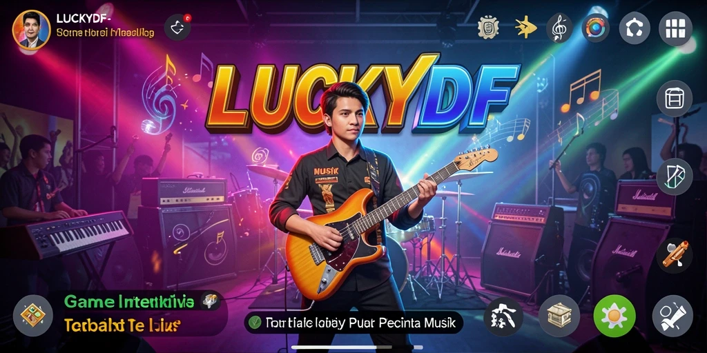 Tampilan gameplay <strong>LUCKYDF</strong> yang penuh warna dan menarik.