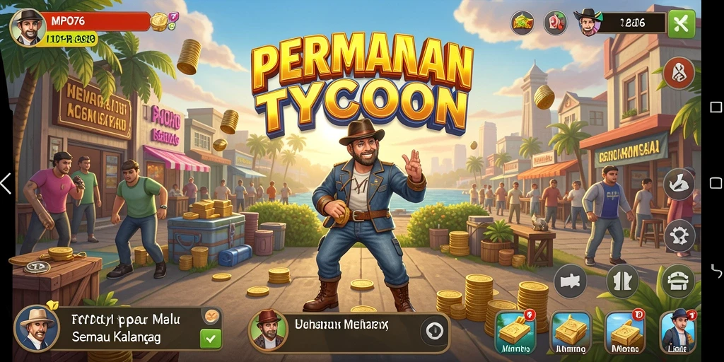Screenshot MPO76 menampilkan gameplay seru di dunia Tycoon.