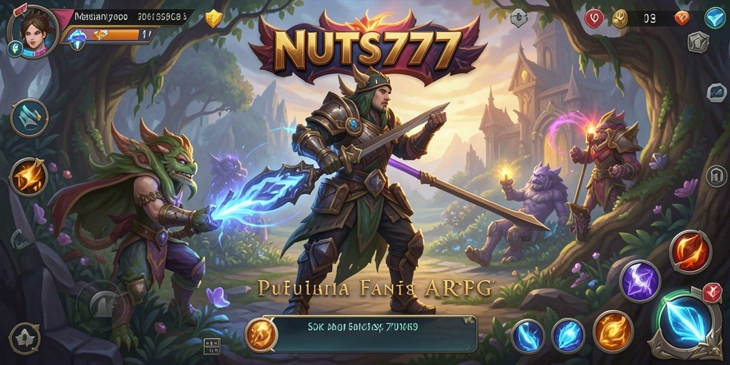 Tangkapan layar gameplay NUTS777 menampilkan aksi pertarungan yang mendebarkan.