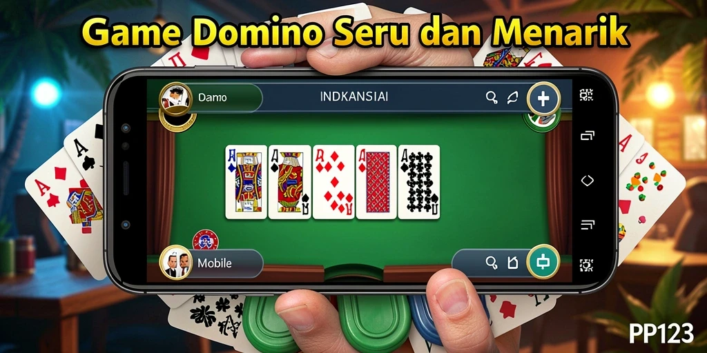 Tampilan gameplay Domino yang menarik dan interaktif.