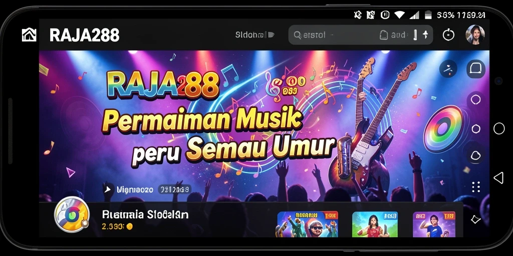 Tampilan screenshot RAJA288 dengan aksi gameplay musik yang Seru.