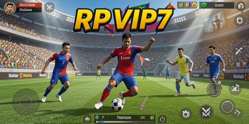 Screenshot RPVIP7 menampilkan aksi gameplay seru dalam pertandingan olahraga.