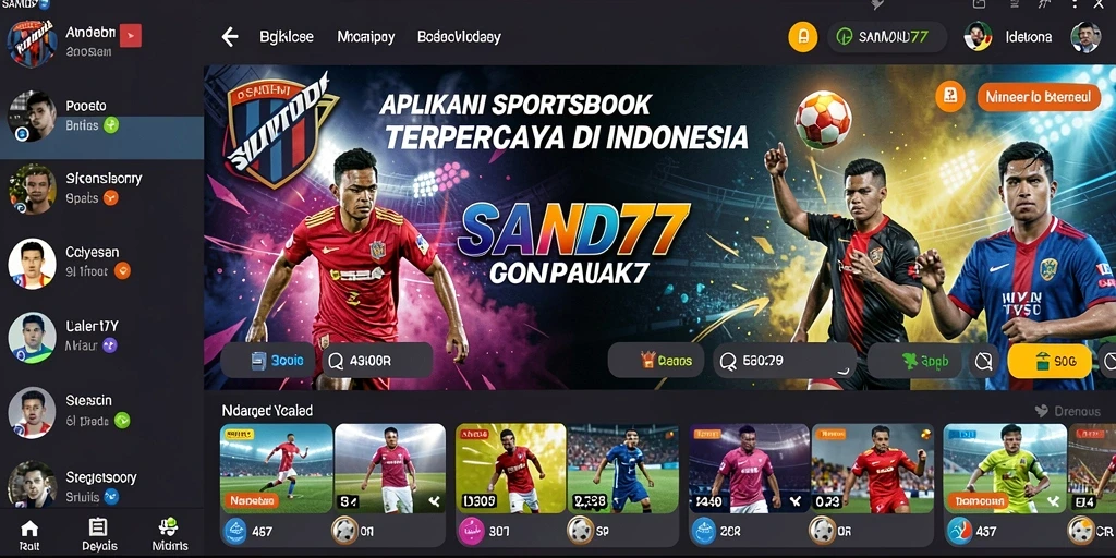 Tampilan utama gameplay SAND77 dalam taruhan olahraga.