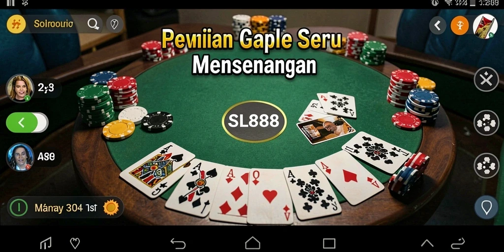 Tampilan gameplay seru dalam permainan Gaple di SL888.