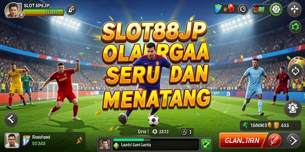 Tangkapan layar utama SLOT88JP menampilkan gameplay olahraga yang dinamis.