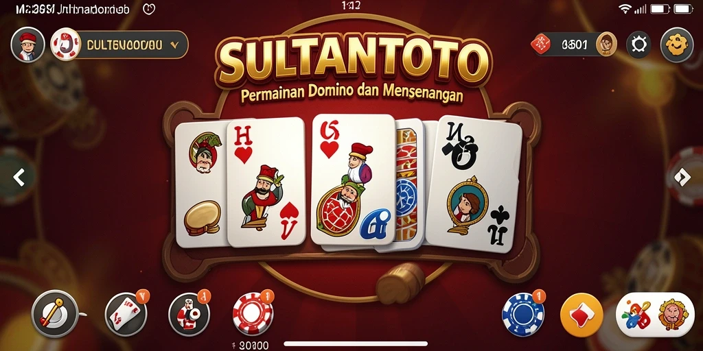 Tampilan menarik dari permainan Domino SULTANTOTO yang seru.
