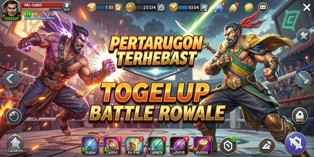 Gameplay seru TOGELUP dalam pertempuran Battle Royale.